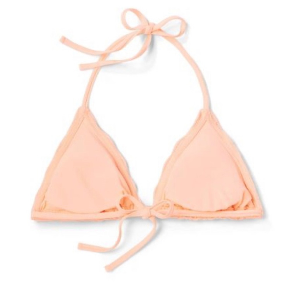 NWT WILD FABLE WOMENS BIKINI TOP PEACH CROCHET - Picture 2 of 8